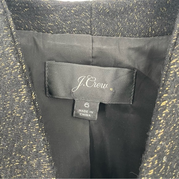 J.Crew Going Out Tinsel Tweed Blazer Black Lurex - Picture 10 of 11